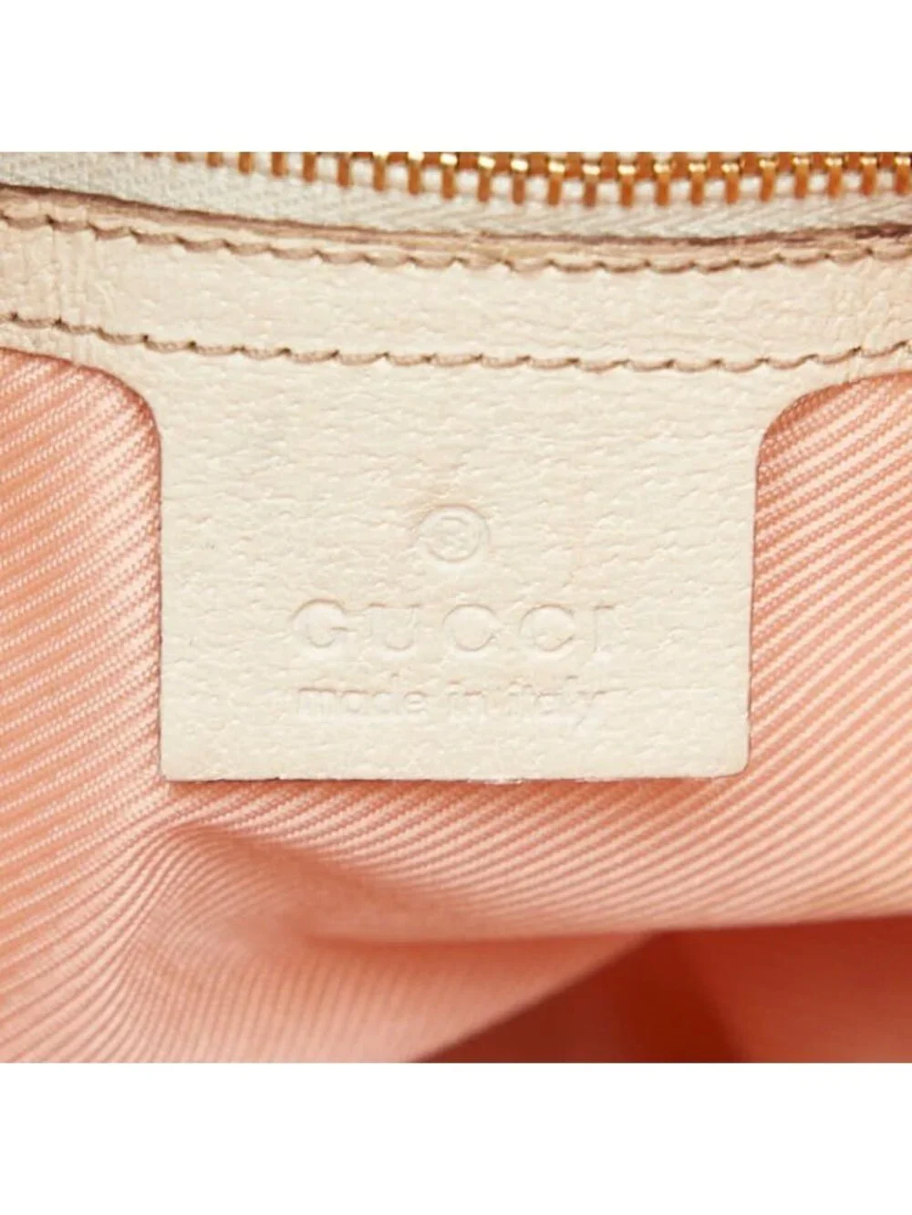 Gucci Logo Chain Motif Mini Tote White Multicolor Nylon Leather